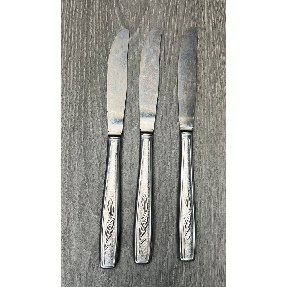 Oneida Custom Stainless Autumn Memory Dinner Knives - Set of 3